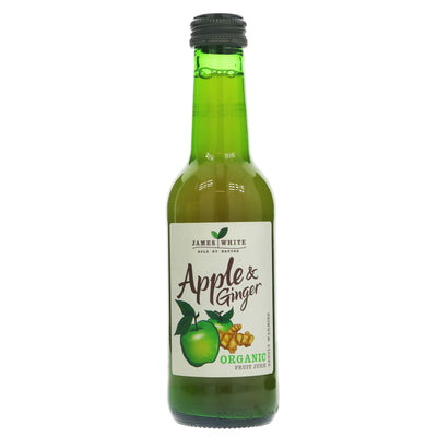 Organic Apple & Crushed Ginger juice - vegan & warming! Perfect for midday pick-me-ups & cocktails.