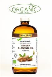 Organic The Best | Organic Sweet Almond Oil 240 ML Cold Pressed Unrefined Certified | 240ml