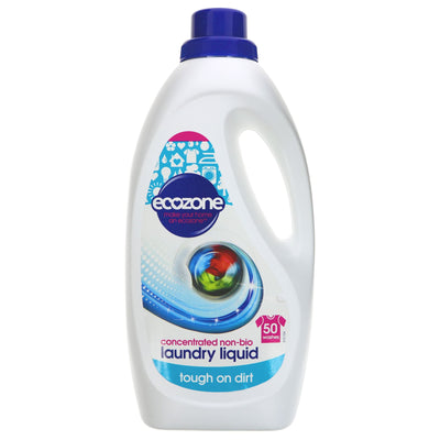 Ecozone Laundry Liquid - Non Bio: Plant-based, tough on stains, gentle on skin. 2L for 50 washes. Vegan & chemical-free.