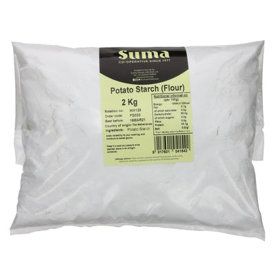 Suma Potato Starch | 2KG | Vegan | Versatile Ingredient for Baking, Cooking & Thickening Sauces & Soups. No VAT on this item!