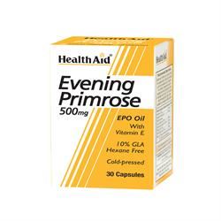 HealthAid | Evening Primrose Oil 500mg + Vitamin E Capsules 30's | 30 capsule