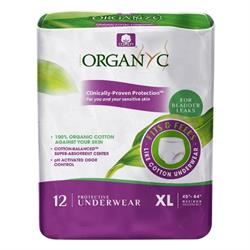 Organyc | Light Incontinence - Underwear Extra Large - 12 units | 533g