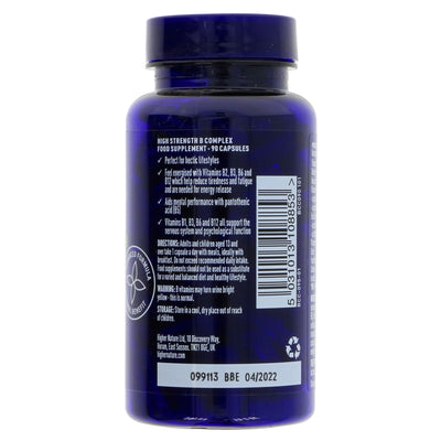 Higher Nature | High Strength B Complex - helps low energy & stress | 90