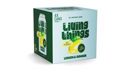 Living Things | Lemon & Ginger Pre + Probiotic Soda 4 x 300ml pack. | 4x330ml