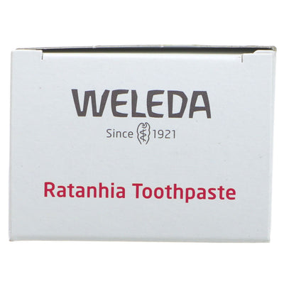 Weleda Ratanhia Toothpaste: Vegan, Gum-Strengthening. No synthetic ingredients. Part of Health & Beauty, Vegan collections.