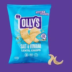 Ollys | Salt & Vinegar Lentil Crisps 80g | 80g