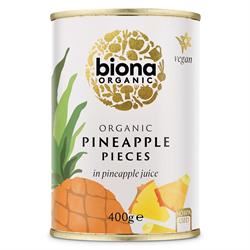 Biona | Organic Pineapple Pieces in Pineapple Juice 400g | 400g