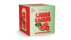 Living Things | Watermelon & Lime Pre + Probiotic Soda 4 x 300ml pack. | 4 x 330ml