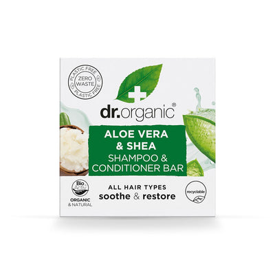 Dr Organic | Aloe & Shea Shampoo & Conditioner Bar | 75g