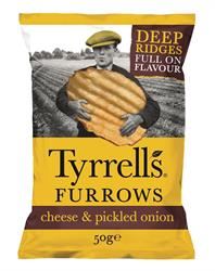 Tyrrells | Furrows Mature Cheddar & Onion Crisps 150g | 150g