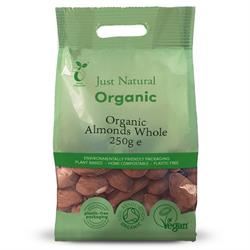 Just Natural Organic | Organic Almonds Whole 250g | 250g