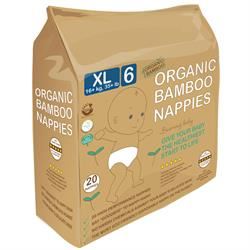 Beaming Baby | Beaming Baby Organic Bamboo Nappies Size 6 (16+ kg 20 nappies) | 20pieces