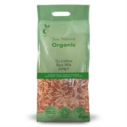 Just Natural Organic | Organic Tri Colour Rice Mix 500g | 500g