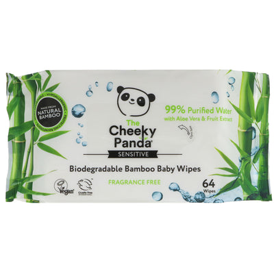 The Cheeky Panda Biodegradable Bamboo Baby Wipes - Gentle, Vegan and Natural.