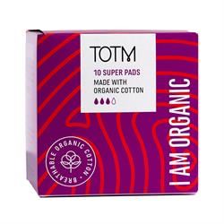 TOTM | TOTM Organic Pads - Super Flow With Wings 10 Per Box Case of 8 | 101g