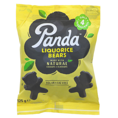 All Natural Liquorice Bears | No Added Sugar | Vegan | 125G