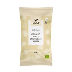 Foodin | Organic Raw White Chocolate Raisins 80g | 80g