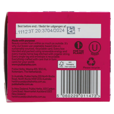 Pukka Elderberry & Echinacea tea: organic, vegan, immune-boosting with elderberry & blackcurrants. Sold by Superfood Market since 2014.