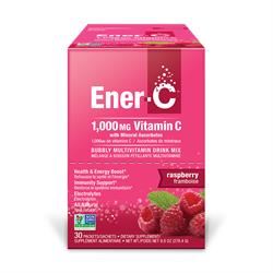 Ener C | Multivitamin Drink Mix 1000mg Vitamin C Raspberry flavour | 30 sachet