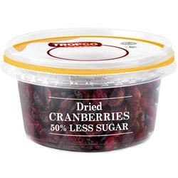 Tropgo Foods | Dried Cranberries Reduced Sugar 190g | 190g