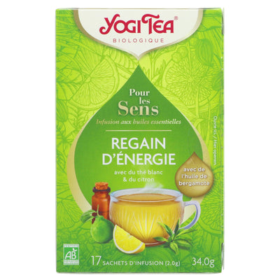 Yogi Tea | Natural Energy - White, Green Tea, Lemongrass | 17 bags