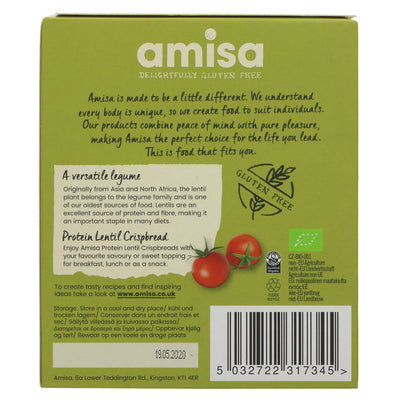 Amisa | Protein Lentil Crispbread | 100g