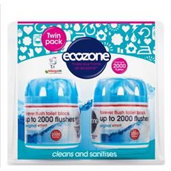 Ecozone | Forever Flush 2000 Flushes - Twin Pack - Blue 180g | 180g