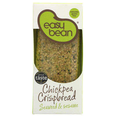 Gluten-free, high-fiber Chickpea Crispbread with Seaweed and sesame - perfect for snacking or pairing with dips and spreads.