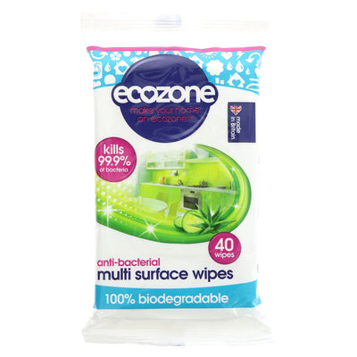 Ecozone | Multi Surface Wipes - Anti Bac | 40