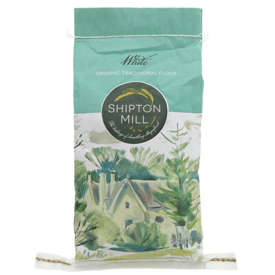 Organic & vegan White Strong Flour for perfect bread, cakes & pastries - by Shipton Mill. No VAT charged. 2.5kg.