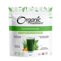 Organic Traditions | Organic Super Greens with Turmeric 100g | 100g