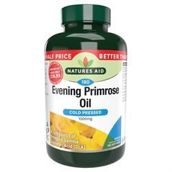 Natures Aid | Evening Primrose Oil - 1000mg - 180 Caps | 180 capsule