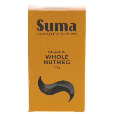 Suma's Organic Whole Nutmeg - 20g - Perfect for baking, cooking & hot drinks. VAT-free. Vegan.