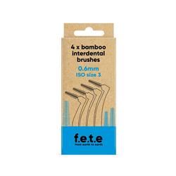 From Earth to Earth | FETE Interdental Brushes ISO Size 3 Blue 0.6mm | 17g