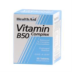 HealthAid | Vit B50 Complex - Prolonged Release Tablets 30's | 30 capsule