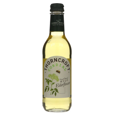 Thorncroft Wild Elderflower, vegan & no added sugar, perfect on its own or in cocktails. Available at Superfood Market.