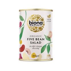 Biona | Organic Five Bean Salad in Vinaigrette Dressing 410g | 410g