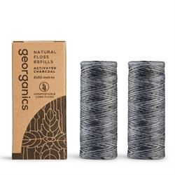 Georganics |  Dental Floss Refill - Charcoal 2x 50m | 16g