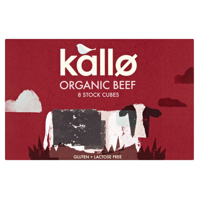 Kallo | Organic Beef Stock Cubes 8 pack | 88g