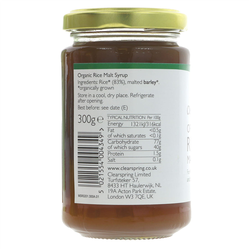 Clearspring | Rice Malt Syrup - Organic | 300g