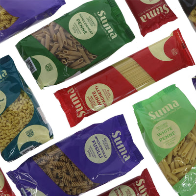 Suma Organic Wholewheat Penne - Vegan & Bronze-die Textured Pasta from Lombardy, Italy. Slow Dried for Nutrition.