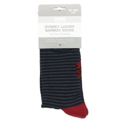 Bamboo Clothing | Mixed Narrow Stripe Socks 8-11 - Colours may vary | 1