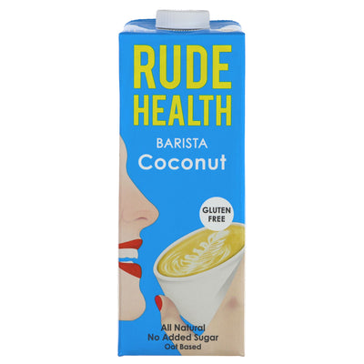 Rude Health Barista Coconut - 1L Gluten-Free & Vegan Coconut Milk for Lattes, Smoothies, and More. Low in Fat, Salt, and Sugar.