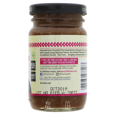 Thai Taste Tamarind Paste, 130g: Tangy & sour flavour for Asian dishes. Authentic Thai taste. Gluten-free, vegan & no added sugar.