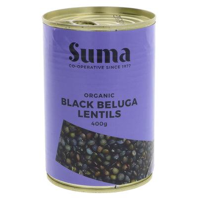 Organic, vegan Black Beluga Lentils - mild, slightly sweet flavor. Perfect for salads, soups, and chillis. High in protein & fiber.