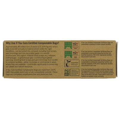 If You Care | Tall Kitchen Refuse Sacks 49L - Compostable Bags | 12 bags