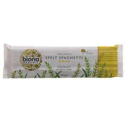 Organic White Spelt Spaghetti - High in Fiber & Protein - Wheat Allergy Friendly