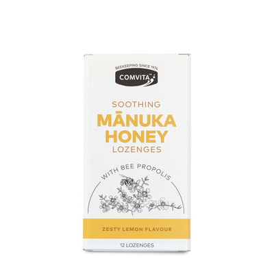 Comvita | M/Honey Lozenges + Propolis Lemon + Honey | 12pc