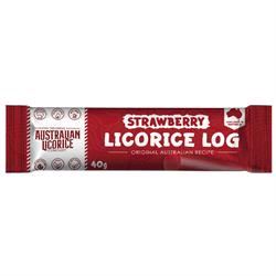 The Great Australian Licorice | Strawberry Liquorice Log 40g | 40g