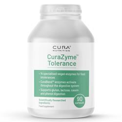 Cura | CuraZyme Tolerance is a vegan enzyme blend for food intolerances. | 90 capsule